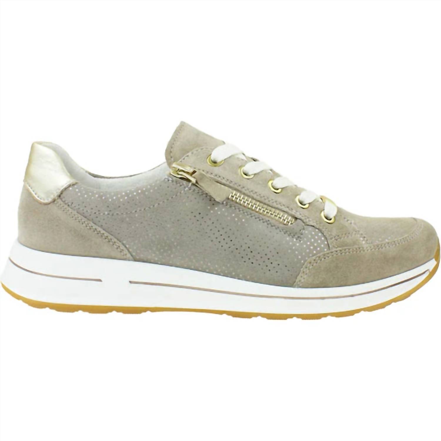 New Ara Women's Oleanna Sneakers In Sand/Platinum Suede